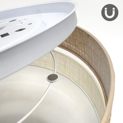 LED stropné svietidlo SIRJA BOHO LED/20W/230V 4000K priemer 35 cm béžová/krémová