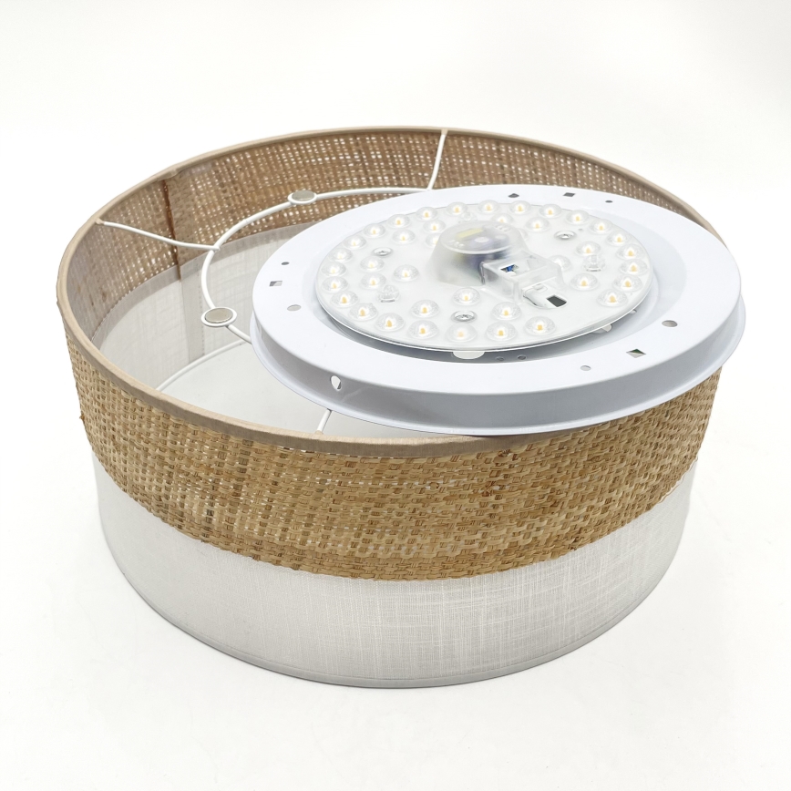 LED stropné svietidlo SIRJA BOHO LED/20W/230V 4000K pr. 35 cm béžová/biela