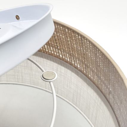 LED stropné svietidlo SIRJA BOHO LED/20W/230V 4000K pr. 35 cm béžová/biela