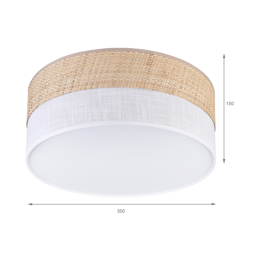 LED stropné svietidlo SIRJA BOHO LED/20W/230V 4000K pr. 35 cm béžová/biela