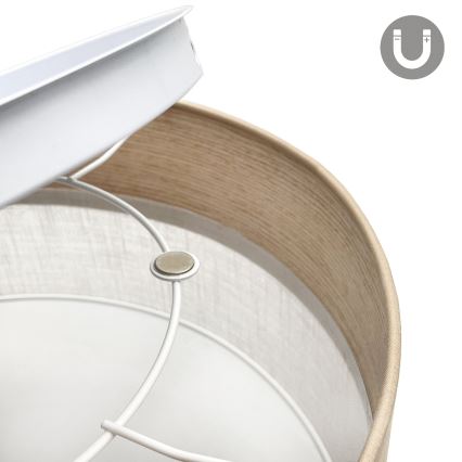 LED Stropné svietidlo SIRJA WOOD LED/20W/230V pr. 35 cm biela/dub