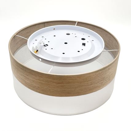 LED Stropné svietidlo SIRJA WOOD LED/20W/230V pr. 35 cm biela/dub