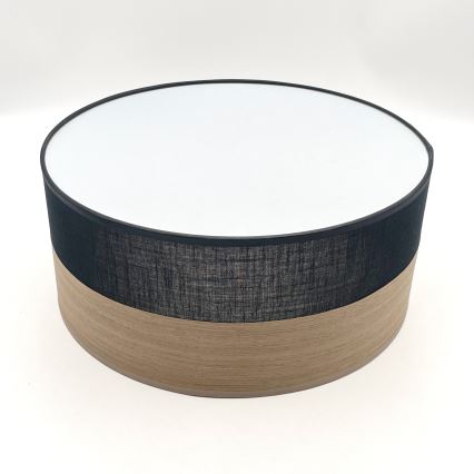 LED Stropné svietidlo SIRJA WOOD LED/20W/230V pr. 35 cm čierna/dub