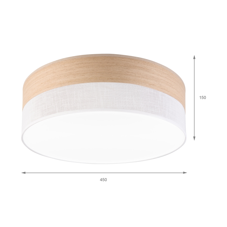LED Stropné svietidlo SIRJA WOOD LED/36W/230V pr. 45 cm biela/dub