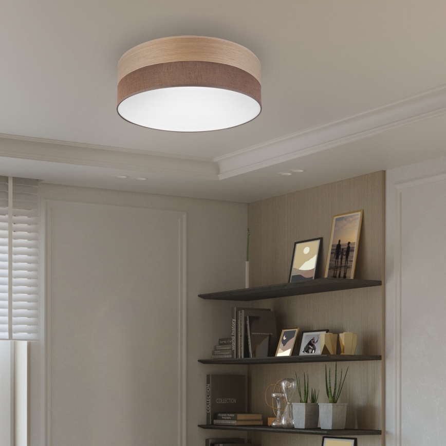 LED Stropné svietidlo SIRJA WOOD LED/36W/230V pr. 45 cm hnedá/dub