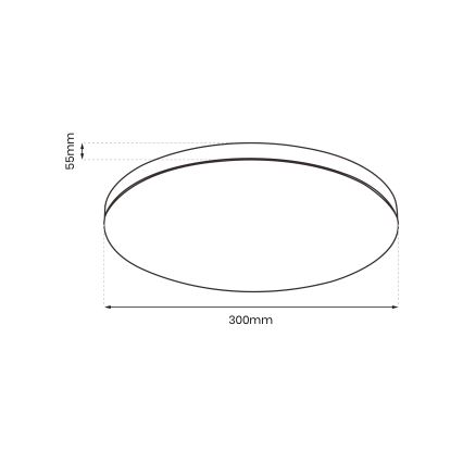 LED Stropné svietidlo SLIMI LED/18W/230V IP40 čierna