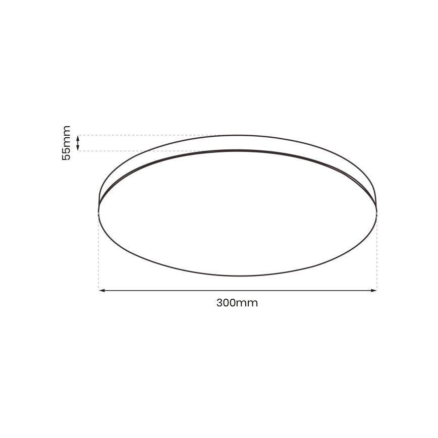 LED Stropné svietidlo SLIMI LED/18W/230V IP40 čierna