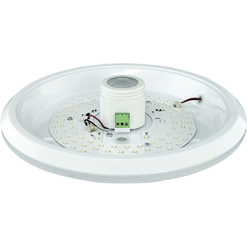 LED Stropné svietidlo so senzorom a núdzovým modulom MANA LED/12W/230V 1500 mAh 4000K