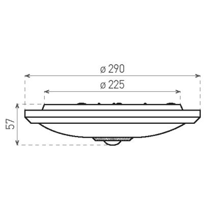 LED Stropné svietidlo so senzorom a núdzovým modulom MANA LED/16W/230V1500 mAh 4000K