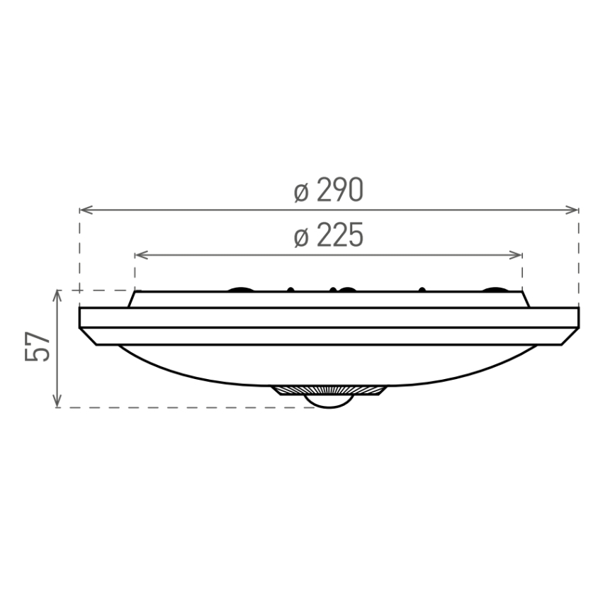 LED stropné svietidlo so senzorom pohybu a súmraku, LED/20W/230V, Ø 29 cm, biela