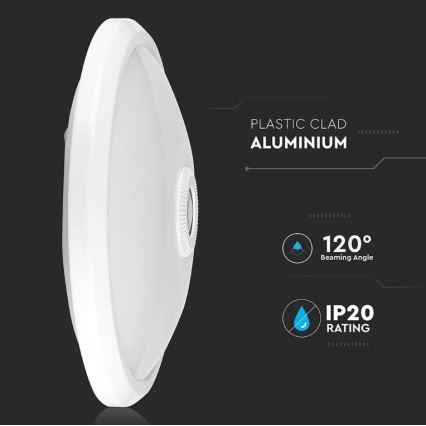 LED Stropné svietidlo so senzorom SAMSUNG CHIP LED/12W/230V 4000K pr. 29 cm