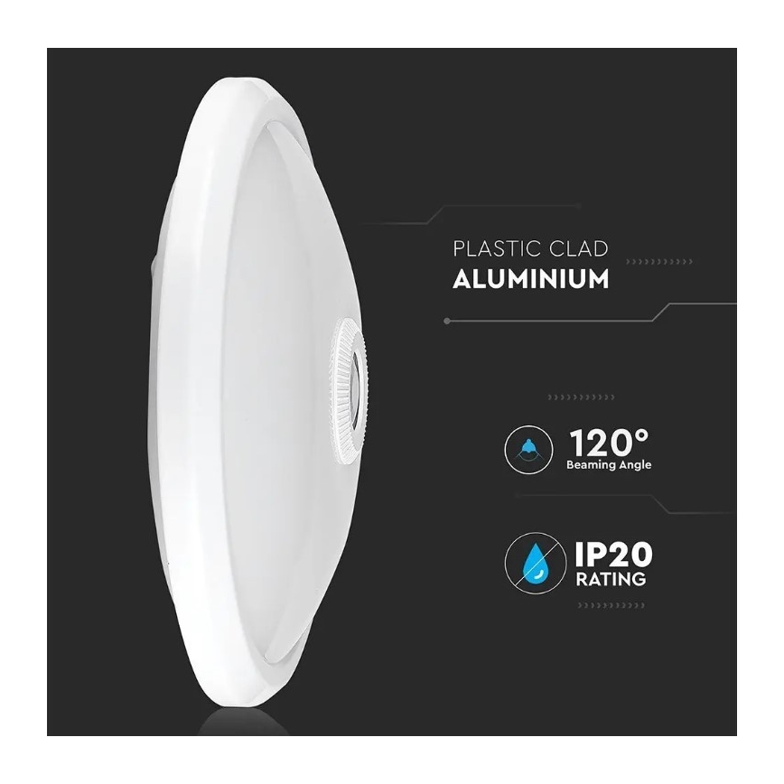 LED Stropné svietidlo so senzorom SAMSUNG CHIP LED/12W/230V 4000K pr. 29 cm