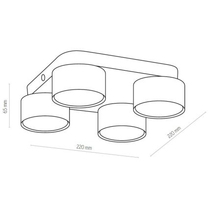 LED stropné svietidlo SPACE 4xGX53/15W/230V biele