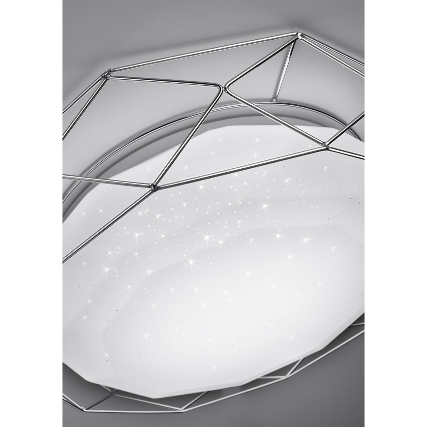 LED Stropné svietidlo SVEN LED/24W/230V pr. 43 cm lesklý chróm