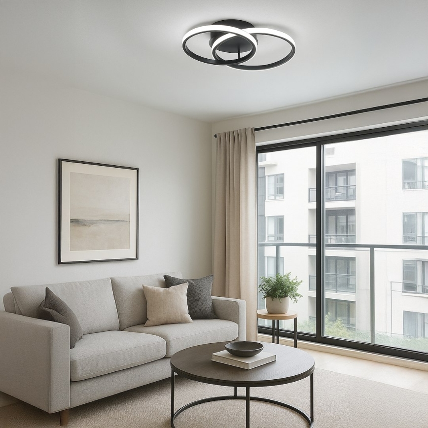 LED stropné svietidlo TITANO LED/12W/230V čierne