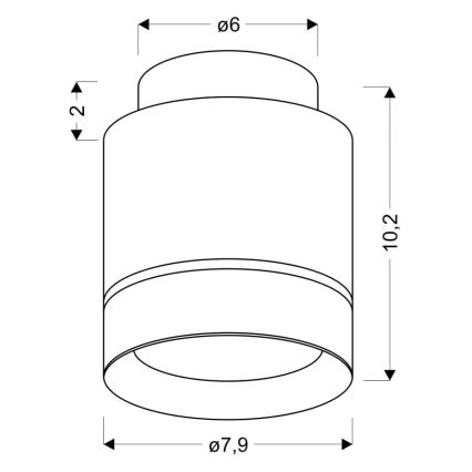 LED Stropné svietidlo TUBA LED/12W/230V