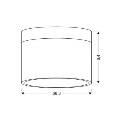 LED Stropné svietidlo TUBA LED/9W/230V biela/čierna