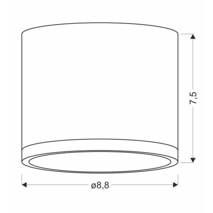 LED Stropné svietidlo TUBA LED/9W/230V