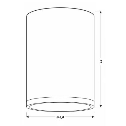 LED Stropné svietidlo TUBA LED/9W/230V