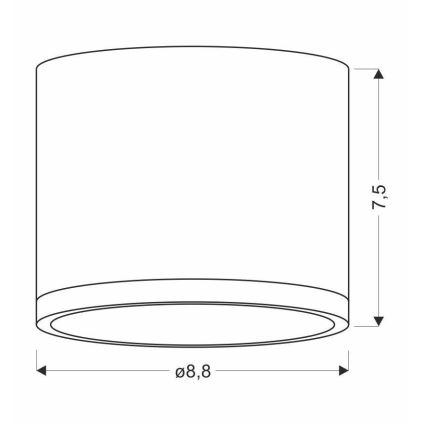 LED Stropné svietidlo TUBA LED/9W/230V