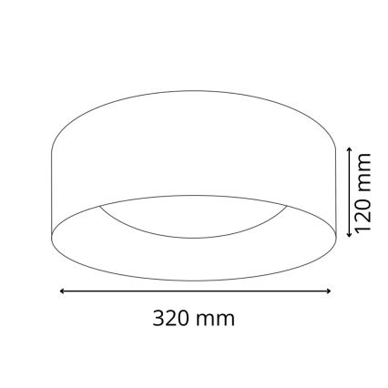 LED Stropné svietidlo TULUZA LED/18W/230V pr. 32 cm hnedá