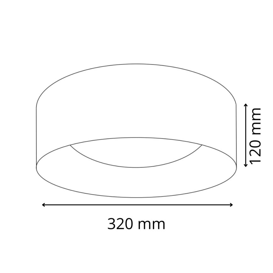 LED Stropné svietidlo TULUZA LED/18W/230V pr. 32 cm hnedá