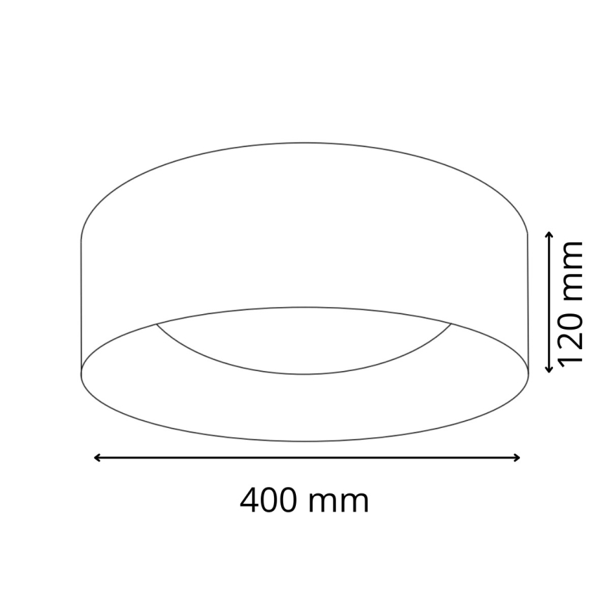 LED Stropné svietidlo TULUZA LED/24W/230V pr. 40 cm čierna