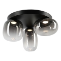 LED Stropné svietidlo VASO LED/12W/230V pr. 42 cm čierna/dymová