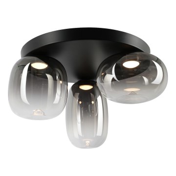 LED Stropné svietidlo VASO LED/12W/230V pr. 42 cm čierna/dymová