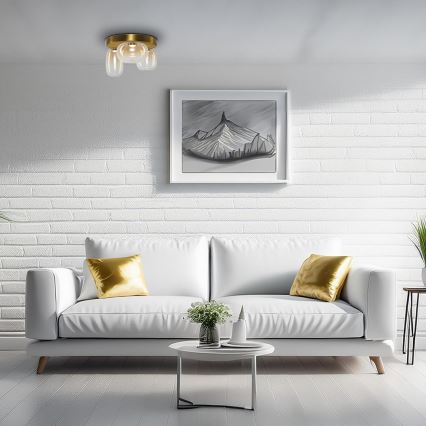 LED Stropné svietidlo VASO LED/12W/230V pr. 42 cm zlatá/dymová