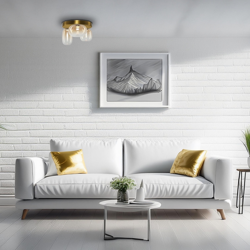 LED Stropné svietidlo VASO LED/12W/230V pr. 42 cm zlatá/dymová