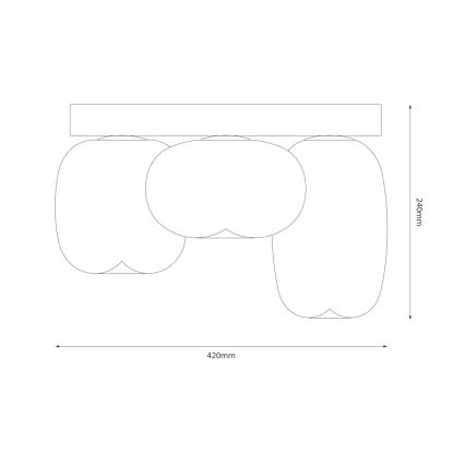 LED Stropné svietidlo VASO LED/12W/230V pr. 42 cm zlatá/dymová