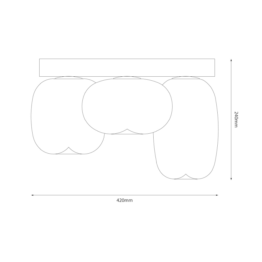 LED Stropné svietidlo VASO LED/12W/230V pr. 42 cm zlatá/dymová