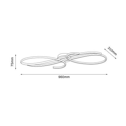 LED stropné svietidlo VIOLIN LED/40W/230V čierne