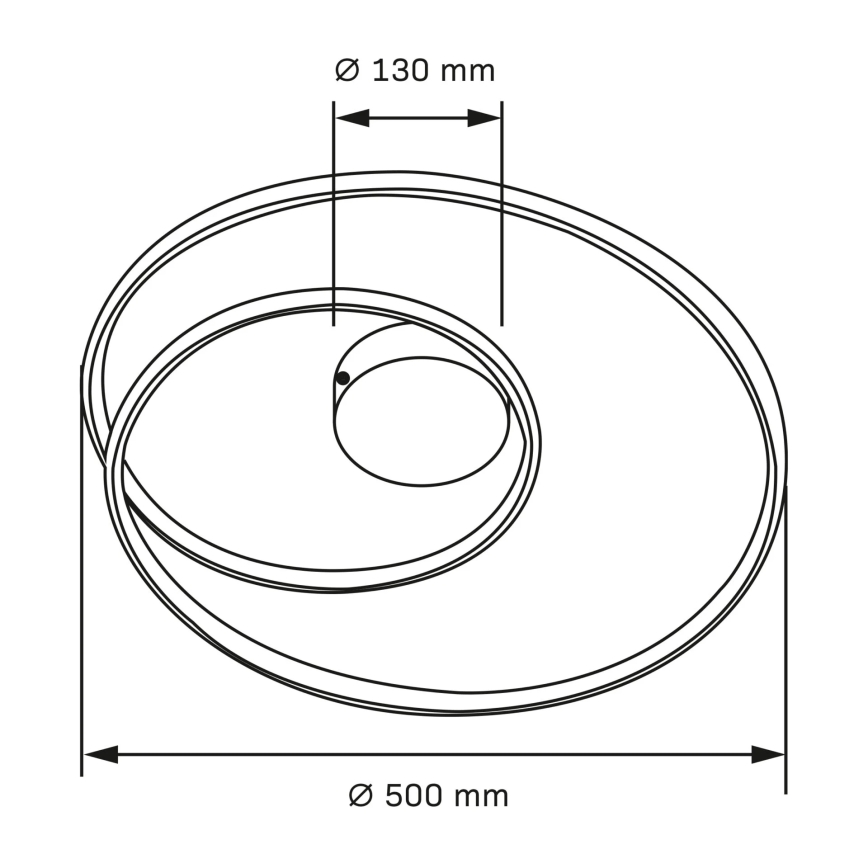 LED Stropné svietidlo ZEFIRA LED/40W/230V 4000K pr. 50 cm antracit