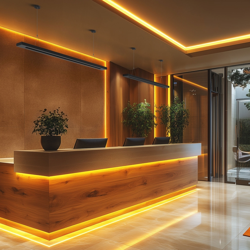 LED stropné/závesné svietidlo PLANK LED/20/30/40W/230V 2700/4000/6000K CRI 90 čierna