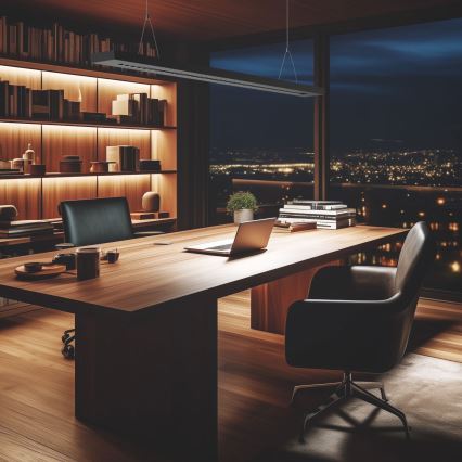 LED stropné/závesné svietidlo PLANK LED/20/30/40W/230V 2700/4000/6000K CRI 90 čierna