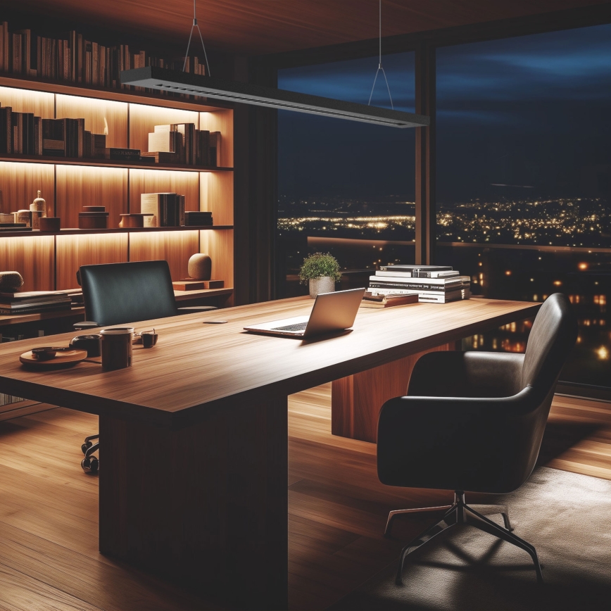 LED stropné/závesné svietidlo PLANK LED/20/30/40W/230V 2700/4000/6000K CRI 90 čierna