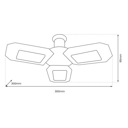 LED Stropný reflektor 3xE27/16,7W/230V 4000K