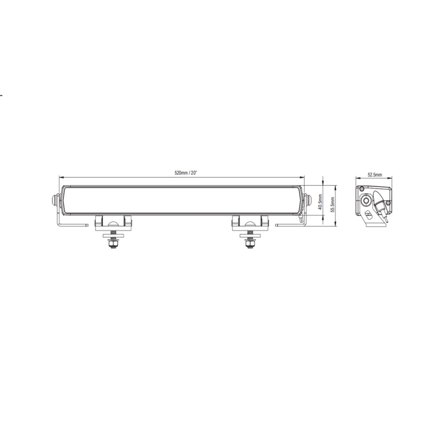 LED Svetelná rampa automobilu BLACK OFF ROAD LED/90W/9-36V IP69 6000K