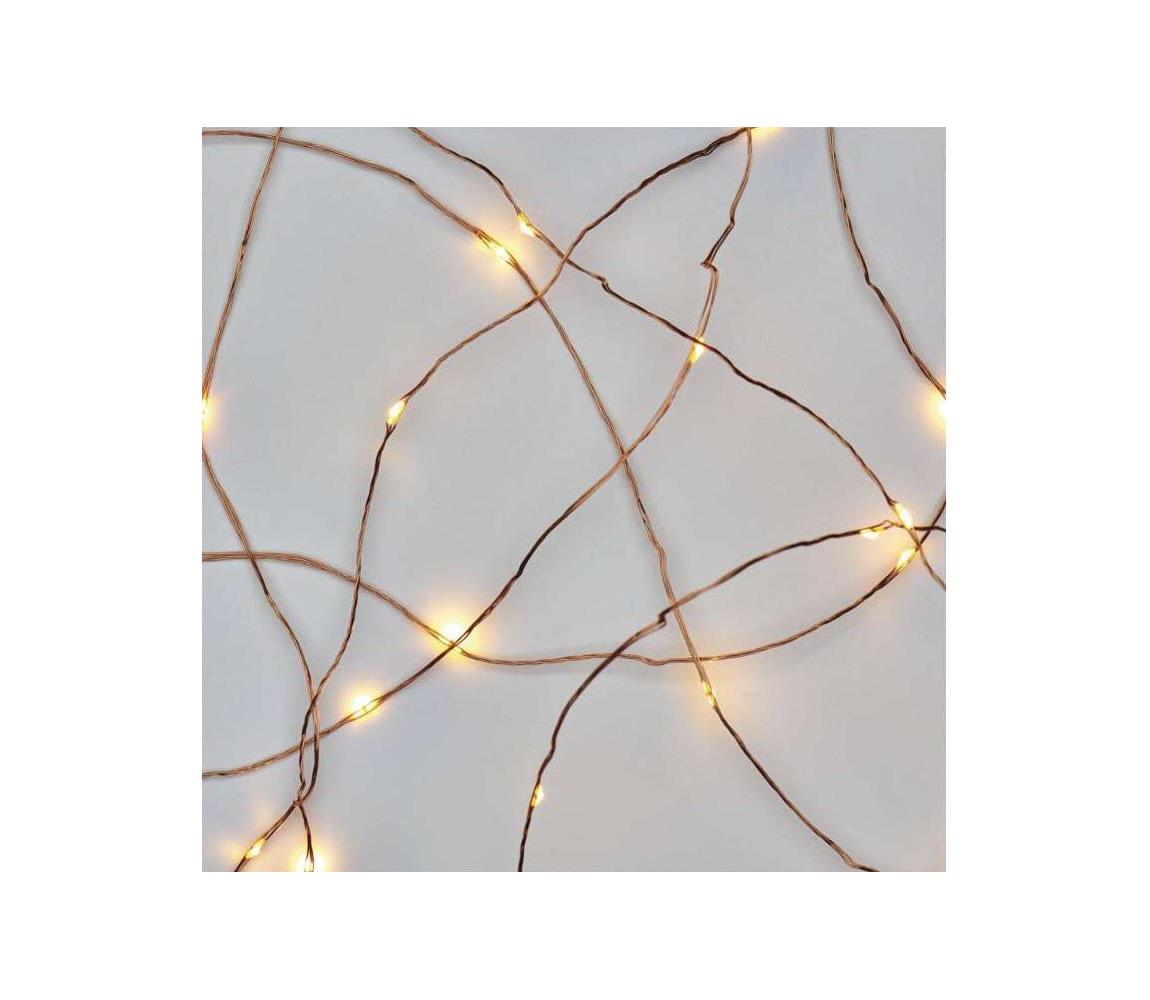 LED svetelná reťaz 20 LED/2,4 m, teplá biela D3AW07