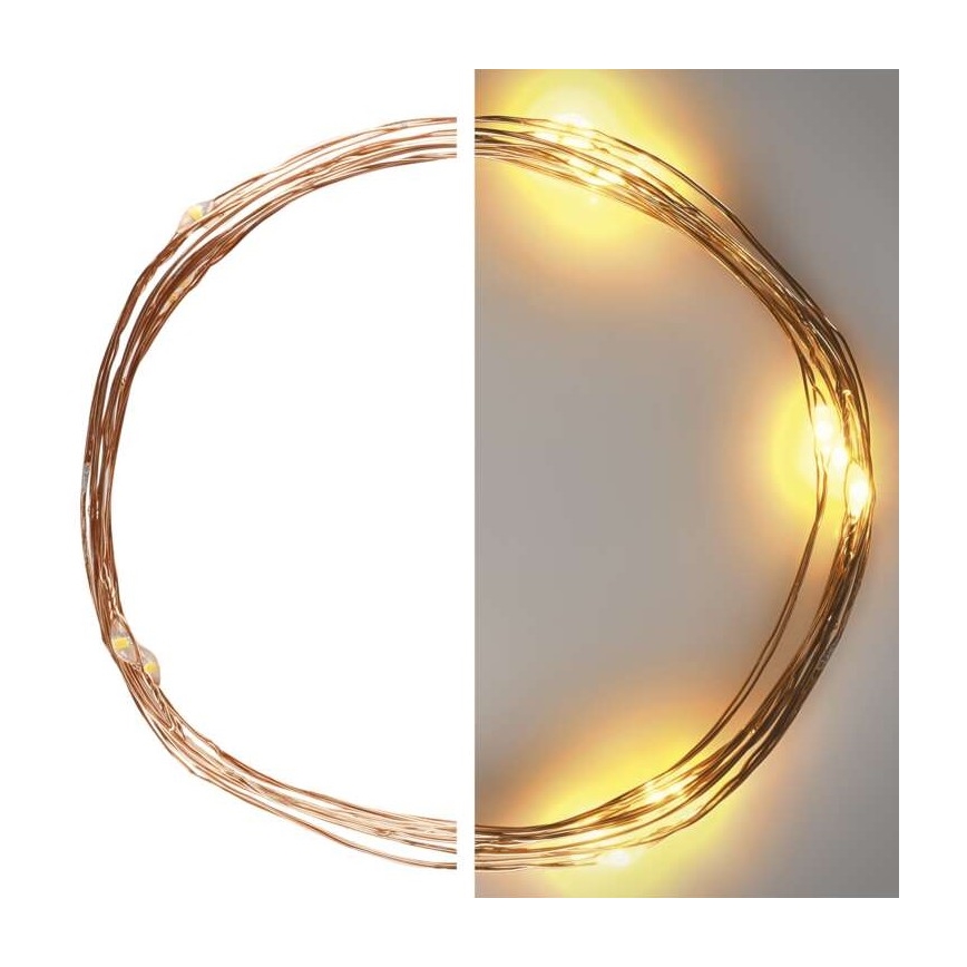 LED svetelná reťaz 20 LED/2,4 m, teplá biela