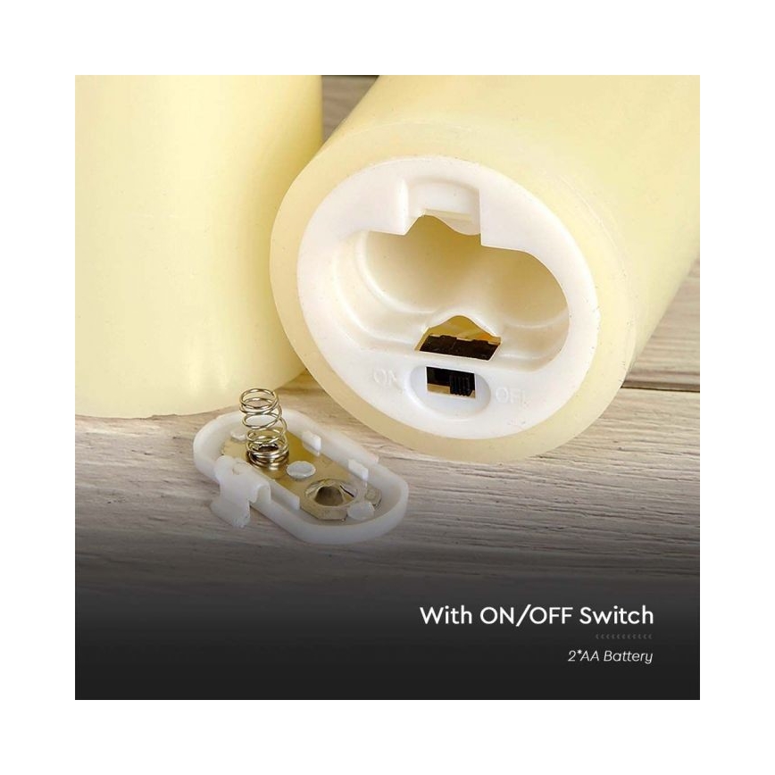 LED Sviečka LED/2xAA teplá biela 12,5 cm