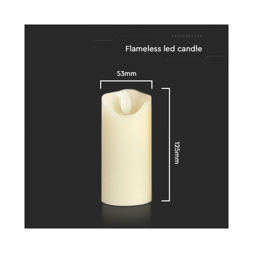 LED Sviečka LED/2xAA teplá biela 12,5 cm