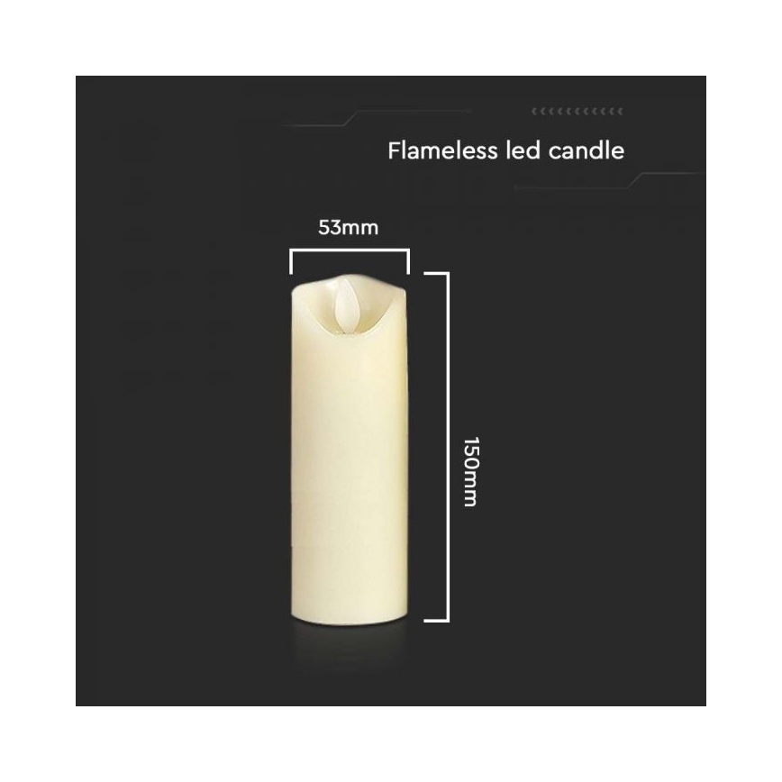 LED Sviečka LED/2xAA teplá biela 15 cm