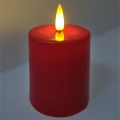 LED Sviečka LED/2xAA teplá biela 9 cm červená