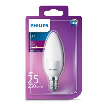 LED sviečka Philips E14/4W/230V - CANDLE mliečna