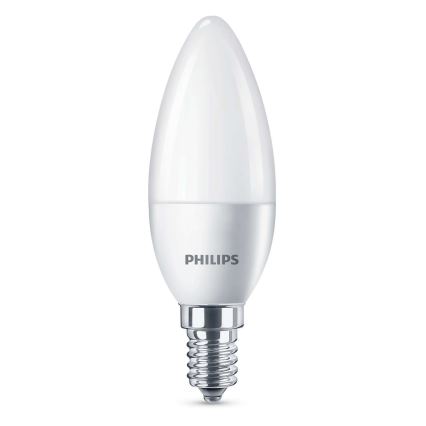 LED sviečka Philips E14/4W/230V - CANDLE mliečna