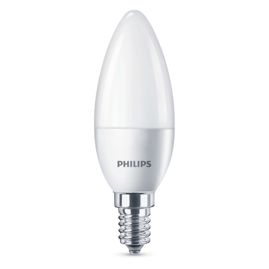 LED sviečka Philips E14/4W/230V - CANDLE mliečna