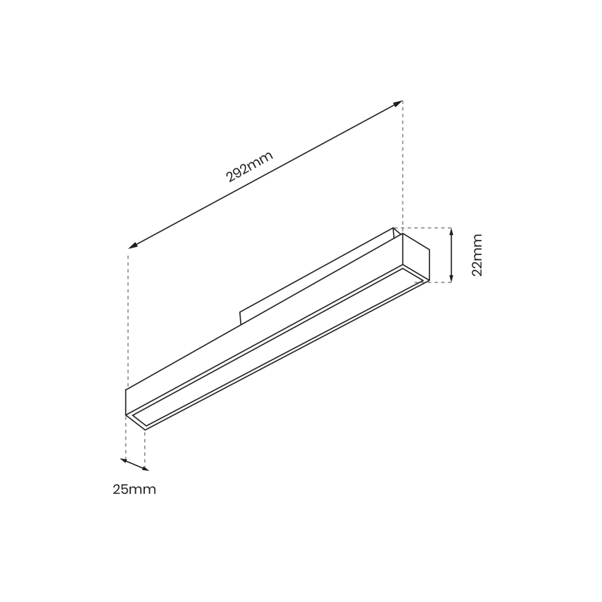 LED Svietidlo do koľajnicového systému MAGNETIC TRACK 1xLED/12W/48V